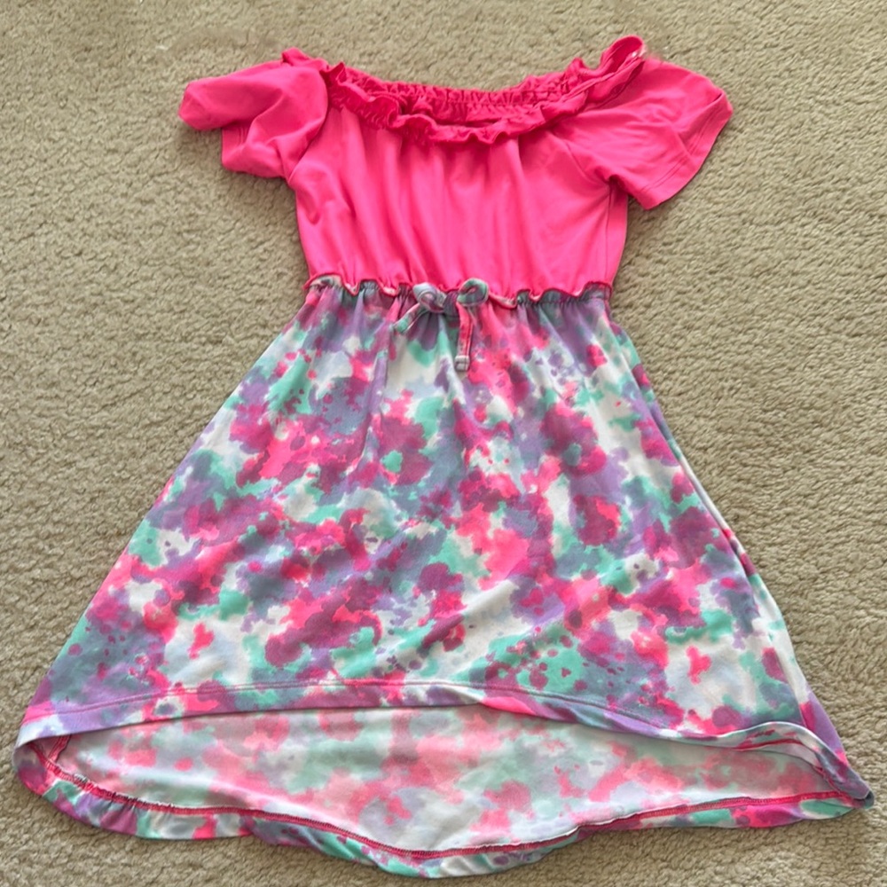 One Step Ahead Pink Ruffled High-Low Sundress